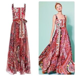 Alice and Olivia NWT Deonna Pleated Maxi Dress